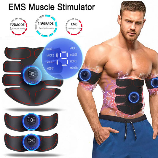 EMS Muscle Stimulator Abdominal Trainer Fitness ABS Stimulator Buttocks Hip Training Weight Loss Body Massageador Shaping Device